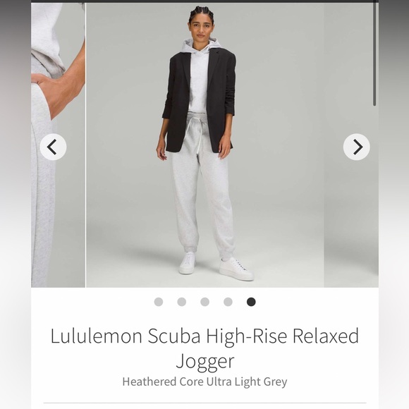 Lululemon Scuba High-Rise Relaxed Jogger Heathered Ultra Light Grey. Size 6 NWT - Picture 6 of 14